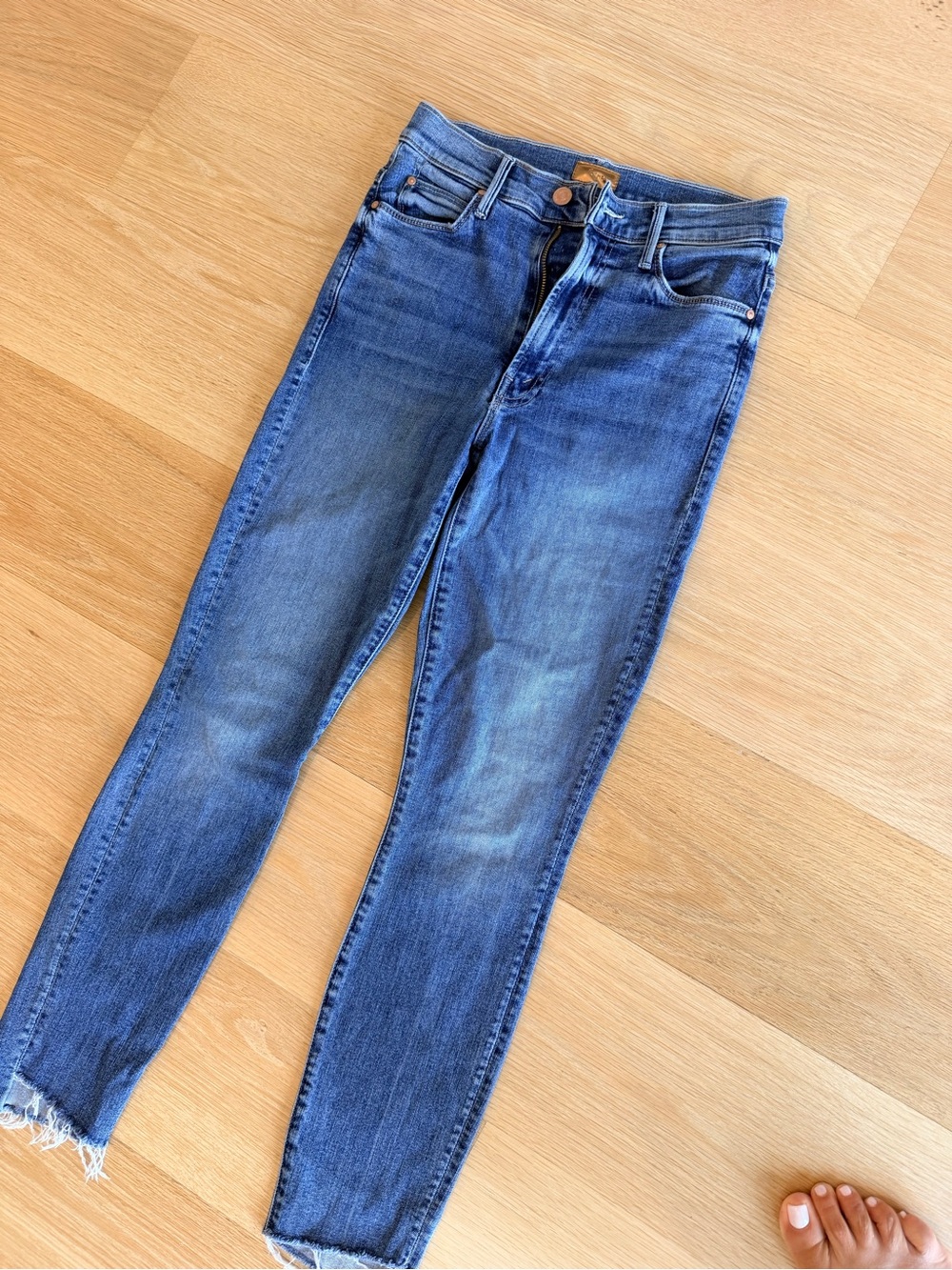 Mother Women’s High-Rise Skinny Jeans in Blue